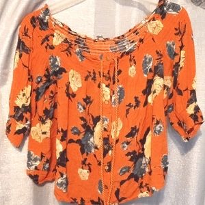 Button down floral top